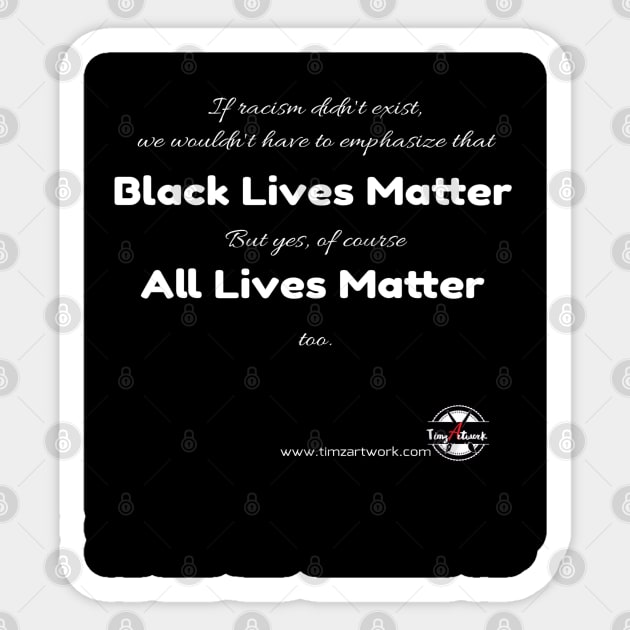 Black Lives Matter Sticker by Timzartwork